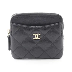 シャネル CHANEL コインケース マトラッセ ブラック キャビアスキン(グレインドカーフ) マトラッセ コインケース レディース Used A