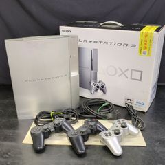 D14574】ジャンク PS3 80GB CECHL00 サテンシルバー 箱、取説付き