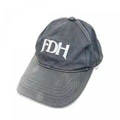 FDH　福岡ダイエーホークス　キャップ　フェード　刺繍ロゴ　デカロゴ　黒　ブラック　55～57OMサイズ　　古着【値引き交渉OK！】のサムネイル