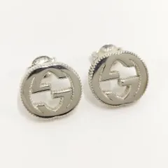 GUCCI ピアス インターロッキングGシルバー SV925