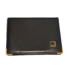 ダンヒル dunhill 二つ折り財布 レザー ロゴ 黒 ブラック