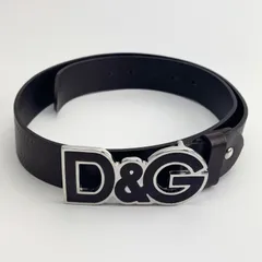 未使用品 D&G Dolce＆Gabbana バックル ロゴ型押し レザーベルト ブラウン ドルチェ&ガッバーナ ドルガバ ■のサムネイル