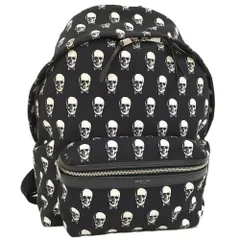 SAINT LAURENT スカル リュックサック バックパック キャンバス ブラックのサムネイル