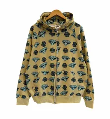 ビリオネアボーイズクラブ Billionaire Boys Club BBC 総柄 ジップアップパーカー BBCJP193K004 パーカ イエロー Lサイズ 101MT-6331のサムネイル
