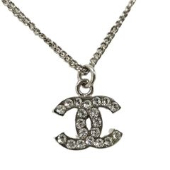 CHANEL ココマーク ラインストーン ベルト ホワイト リバーシブル