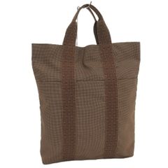 美品】ロエベ アナグラム トートバッグ チェック コットンキャンバス 