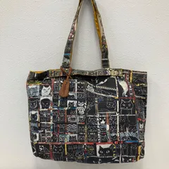 2756 Manhattaner's マンハッタナーズ トートバッグ 猫 キャット 総柄 キャンバス地 モノトーン系 マルチカラー レディースのサムネイル