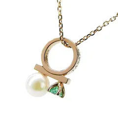 TASAKI タサキ プチ バランス エメラルド パール ネックレス K18PG 750 ピンクゴールド エメラルド パール 真珠 38cm アジャスター付 首飾り 2.0g アクセサリー レディース 送料無料 241100107127 ★のサムネイル