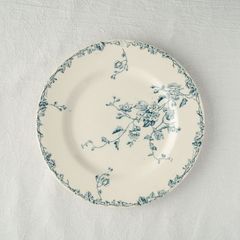 フランス アンティーク ボルドー窯 FLEURI 絵付けのされた花柄平皿
