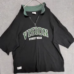 VISION STREET WEAR  ヴィジョンストリートウェア　鹿の子BIGハーフジップ/カットソー　XLサイズ