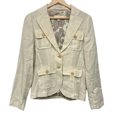 ETRO(エトロ) ジャケット サイズ40 M レディース美品  - アイボリー 長袖/春/秋のサムネイル