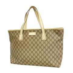 GUCCI グッチ GGスプリーム トートバッグ PVC レザー ベージュ - メルカリ