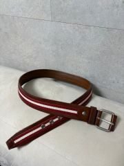 希少 美品】BALLY バリー ベルト トレインスポッティング レザー 茶×赤 