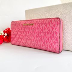 新品希少赤い財布 日本未発売 マイケルコース ラウンドジップ長財布 