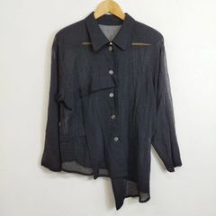 センソユニコ　慈雨　アシメントリーデザインブラウス　プルオーバー　極美品　40 センソユニコ 慈雨 アシメントリーデザインブラウス プルオーバー 極美