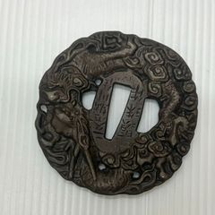 真作】表千家 堀内宗完 兼中斎 風炉先屏風 花押 青海波に鱗鶴紋様