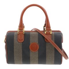 極美品 希少 FENDI マイクロミニボストン 2wayバッグ ペカン柄 PVC 