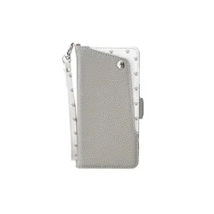 【新品】 case for iPhone 16 Pro ケース アイフォン16 プロ ケースカバー 手帳型かわいい 猫の足跡 ストラップ ストラップ付き スタンド機能付き 財布型 スマホカバー マグネット付き カード収納 全面保護 (A1-灰色, に適用するi