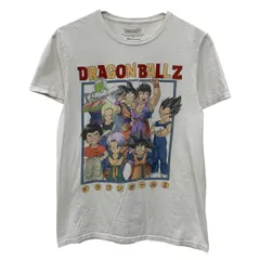 DRAGONBALLZ 半袖 キャラクターTシャツ S ホワイト ドラゴンボールZ プルオーバー ビッグプリント アニメ プリントTシャツ 夏物 a805-6233