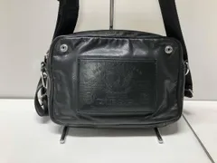 DIESELディーゼル 「ULTRALEADER」クロスボディ・ショルダーバッグ / レザー・ブラック