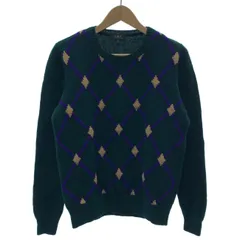 【中古】　A.P.C.　セーター　長袖　ニット　トップス　クルーネック　アーガイル柄　イタリア製　古着　/1585のサムネイル