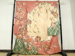 美品】振袖☆ピンク 枝梅文様 暈し染め 正絹他フルセット - メルカリ