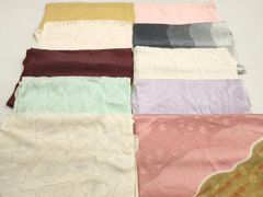 平和屋着物○男性 お召 色無地 檳榔子染色 三越扱い 正絹 逸品 未使用