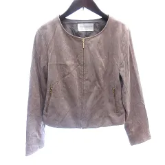 プロポーション ボディドレッシング PROPORTION BODY DRESSING ノーカラージャケット フェイクスエード 総裏地 M 茶 ブラウン /AUのサムネイル
