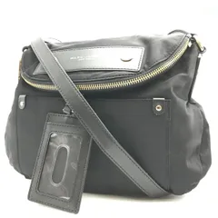 美品　MARC JACOBS　マークジェイコブス　ショルダーバッグ　ナイロン×レザー　斜め掛け　ブラック系　1694