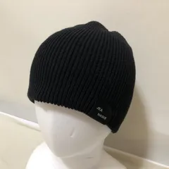 E283 美品　JEANASIS　ジーナシス　ブラック　ニット帽　帽子　のサムネイル