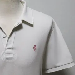 【廃番RUGBY】ラルフローレン ラグビー ラガーシャツ ポロシャツ ホワイト スカル刺繍 M L ゴールデンサイズ USA製 廃番ライン ヴィンテージ 美品 米国購入
