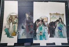新品】山河令 温客行 「風花雪月」 アクリル屏風 スタンド 4枚セット