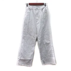 レイカズン Ray cassin ワイドパンツ ダメージ加工 2 M 白 オフホワイト /YIのサムネイル