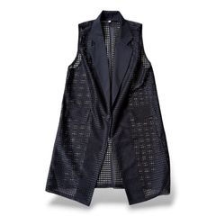 HOMELESS TAILOR 綿麻 ジップアップベスト ネイビー - メルカリ
