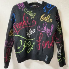 ●FENDI フェンディ ニットセーター Artist Allover アーティスト オールオーバー プルオーバー 21AW ブラック マルチカラー FZY463AH3E【中古】 Bランク　6_275のサムネイル