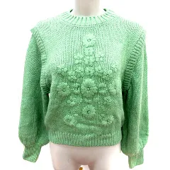 ダブルクローゼット w closet ニット セーター 長袖 緑 グリーン /RTのサムネイル