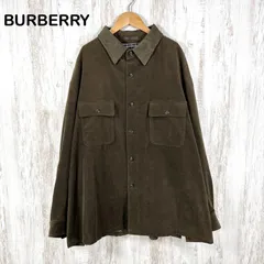 BURBERRY LONDON バーバリーロンドン 裏チェック エルボーパッチ コーデュロイ シャツジャケット ビッグシルエットのサムネイル