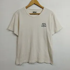 Lightning Bolt Tシャツ 半袖 リブ ワンポイント ロゴ 刺繍 クルーネック サーフ ホワイト系 M E467のサムネイル