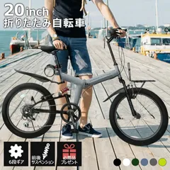セミファットバイク 折りたたみ自転車 20インチ[EB300] シマノ社製外装6段ギア フルサス 前キャリア ペダル 片足スタンド 反射板 ベル 付き ファットバイク×MTB【プレゼント：LEDライト ロック錠 泥除け】__本州四国送料無料のサムネイル