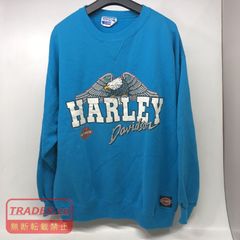 90s USA製 ハーレーダビッドソン イーグル スウェット L ターコイズ 