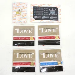 【小牧店】未開封 嵐 Popcorn 会場限定 イヤホンジャック黄色・シール・リボンバンド（赤/青）セット　まとめ売り 【PI352-5397】