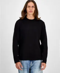 ゲス メンズ アウター ニット・セーター クルーネック セーター ロゴ GUESS Mens Quattro G Logo Crewneck Sweater Jet Black ブラックのサムネイル