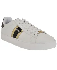 ゲス メンズ シューズ スニーカー レース GUESS Mens Bertell Round Toe Lace Up Fashion Sneakers White Metallic multi ホワイのサムネイル