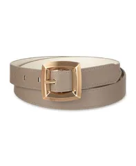カルバンクライン レディース アクセサリー ベルト Calvin Klein Womens TwoinOne Reversible Puffed Beveledge Buckle Belt GrayWのサムネイル