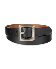 カルバンクライン レディース アクセサリー ベルト Calvin Klein Womens TwoinOne Reversible Puffed Beveledge Buckle Belt Blackのサムネイル