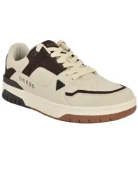 ゲス メンズ シューズ スニーカー レース GUESS Mens Nadine Paneled LaceUp Fashion Sneakers Ivory multi アイボリーのサムネイル
