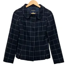BrooksBrothers(ブルックスブラザーズ) ジャケット サイズ0 XS レディース美品  - ネイビー×白 長袖/チェック柄/冬のサムネイル