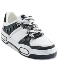 カール ラガーフェルド レディース シューズ スニーカー レース KARL LAGERFELD PARIS Womens Cyndra Lace Up Sneakers Black Bright Whのサムネイル