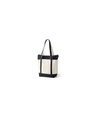 ランズエンド レディース バッグ Lands End Medium 5 Pocket Zip Top Long Handle Canvas Tote Bag Naturalblack ブラックのサムネイル