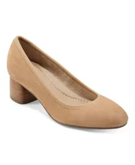 アース レディース シューズ パンプス ヒール Earth Womens Rellia Block Heel Ballet Pumps Light Natural Suedeのサムネイル